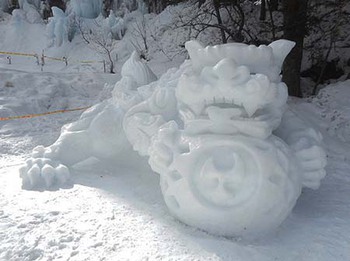 奥飛騨温泉郷の『雪像』 ^^