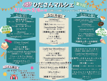 『ひださんマルシェ』に初出店させて頂きます ^^