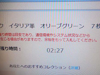 久し振りの『ヤフオク』ドキドキしました~ ^^