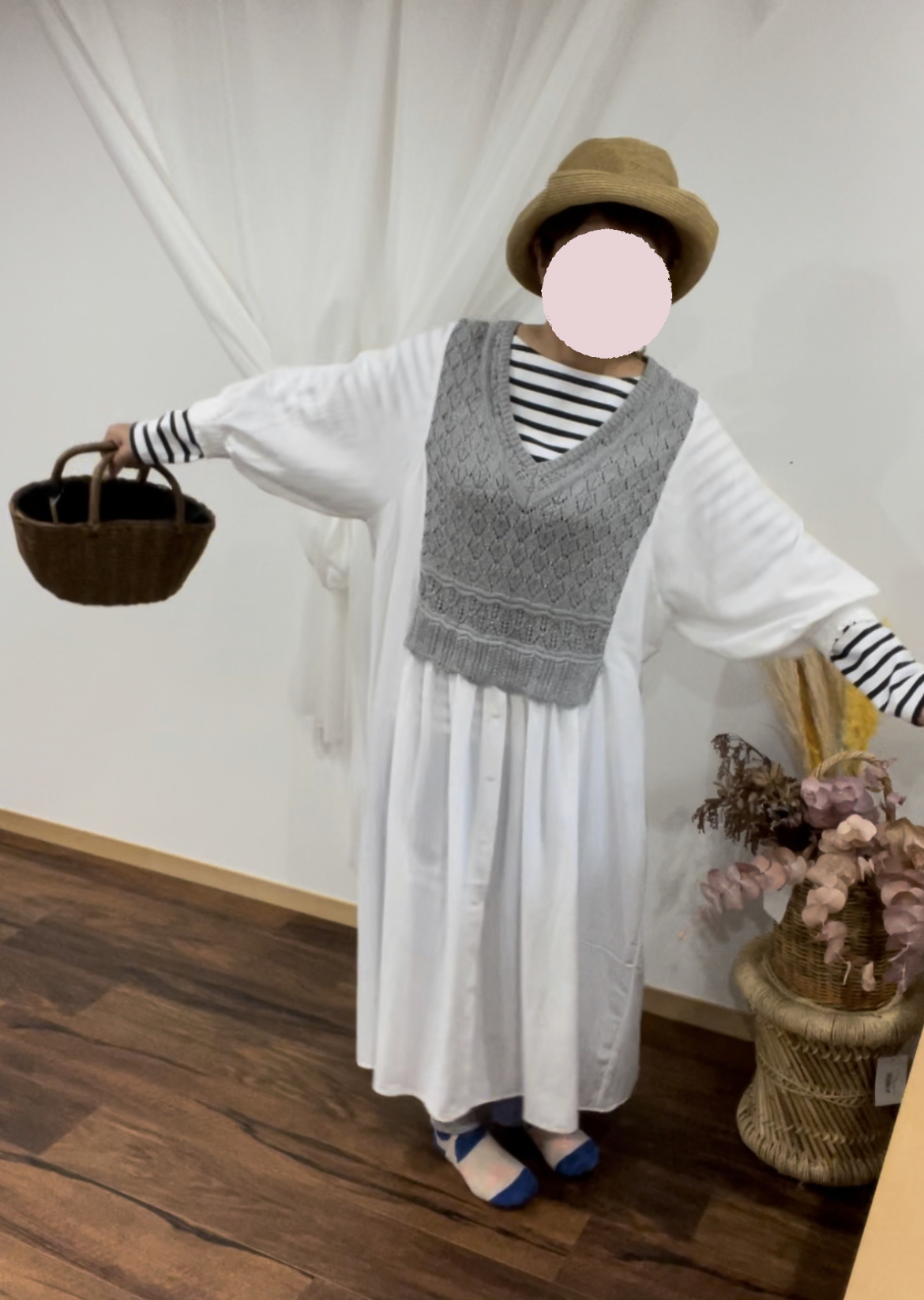 ニット切替シャツワンピ♡ ニット切替シャツワンピ♡
