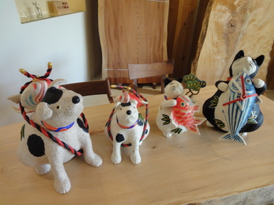 平野明さんの張り子の作品