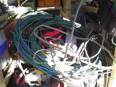 撤去した電線 撤去した電線