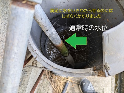 通常時の水位 通常時の水位