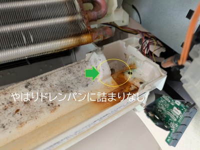 やはりドレンパンに詰まりなし やはりドレンパンに詰まりなし