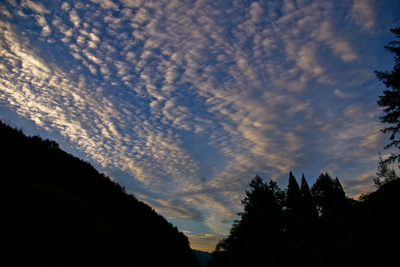 夕方の秋神川 夕方の秋神川