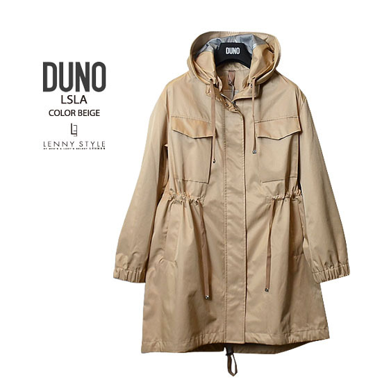 DUNOレディース(デュノ)フーデッドコート(ISLA)-ベージュ DUNOレディース(デュノ)フーデッドコート(ISLA)-ベージュ