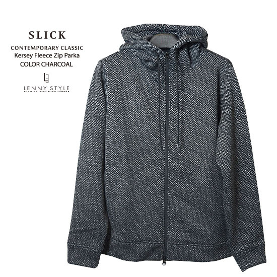 SLICK (スリック)カルゼフリースジップパーカー-チャコール SLICK (スリック)カルゼフリースジップパーカー-チャコール