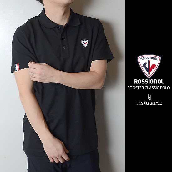 ロシニョールアパレル(ROSSIGNOL APPAREL)MEN-メンズ-鹿の子1ポイント半袖ポロシャツ(ROOSTER CLASSIC POLO)-ブラック ロシニョールアパレル(ROSSIGNOL APPAREL)MEN-メンズ-鹿の子1ポイント半袖ポロシャツ(ROOSTER CLASSIC POLO)-ブラック