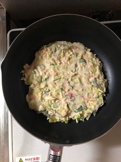 こしひかり米粉でお好み焼き♪ こしひかり米粉でお好み焼き♪