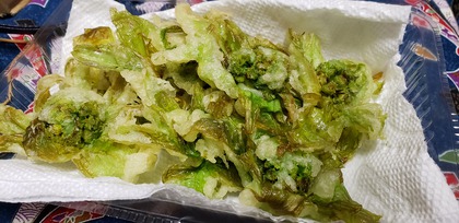 今晩のおかずはエビチリと初ふきのとうの天ぷら♪ 今晩のおかずはエビチリと初ふきのとうの天ぷら♪