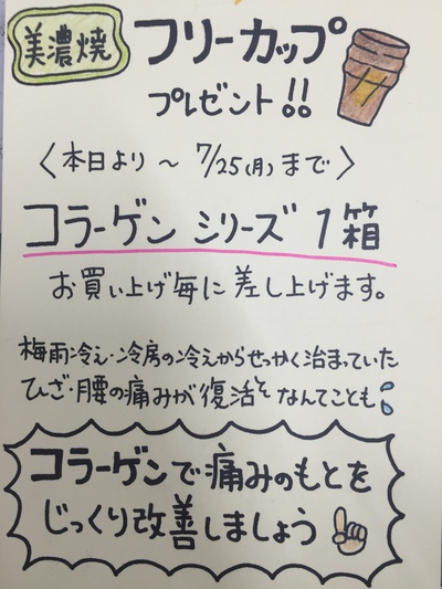 美濃焼フリーカップ、プレゼント♪ 美濃焼フリーカップ、プレゼント♪