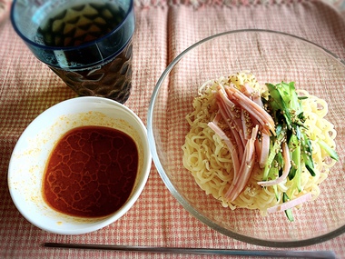 サッポロ一番みそラーメン旨辛でつけ麺♪ サッポロ一番みそラーメン旨辛でつけ麺♪