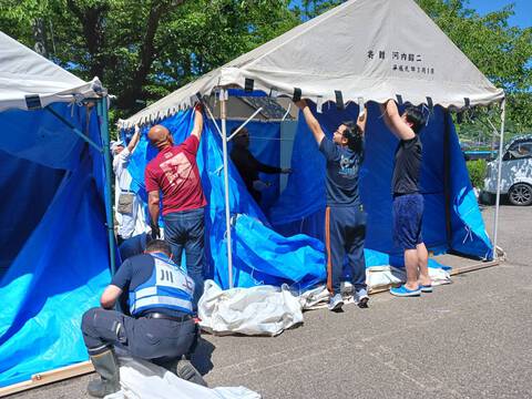 能登半島地震支援活動諸岡避難所のお風呂終了 能登半島地震支援活動諸岡避難所のお風呂終了