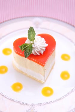 ハートのケーキ