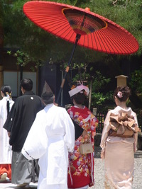 結婚式へ❤
