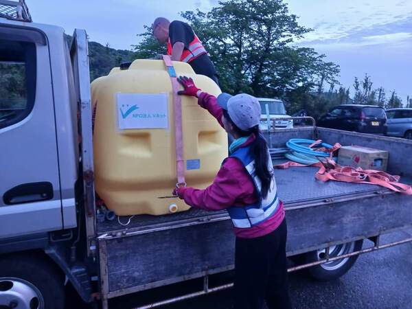 能登半島地震支援活動5月7日タンクの増設 能登半島地震支援活動5月7日タンクの増設