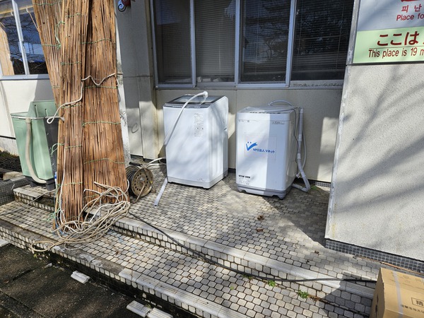 能登半島地震支援活動2月16日門前町七浦に洗濯施設 能登半島地震支援活動2月16日門前町七浦に洗濯施設