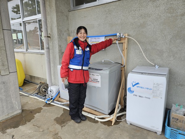 能登半島地震支援活動2月28日洗濯機、七浦に増設 能登半島地震支援活動2月28日洗濯機、七浦に増設