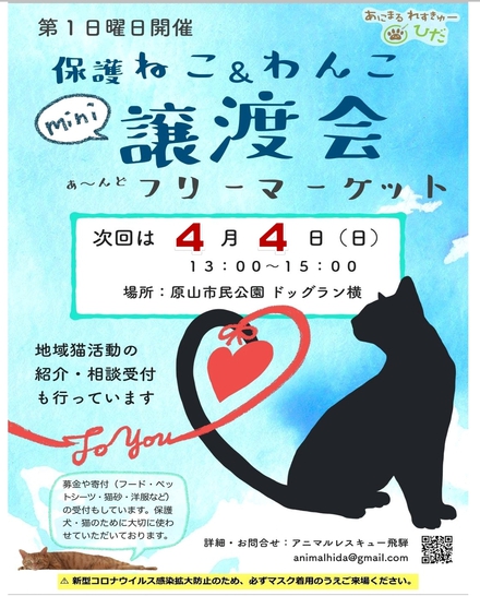 明日はミニ譲渡会です！