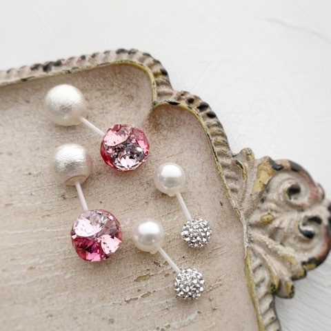 金属アレルギーさんでも使える♡オーダーピアス
