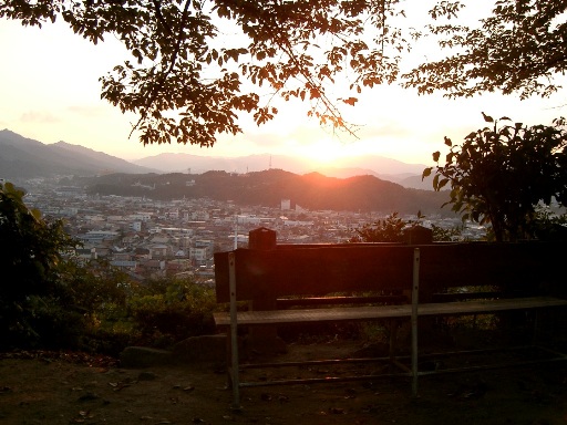 夕陽…北山公園にて