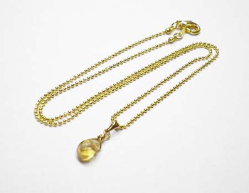 『シトリンドロップ』の一粒ペンダント