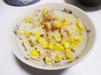 『とうもろこしご飯』あま～い ^^