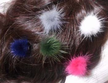 ミンクファーで『ヘアピアス』^^