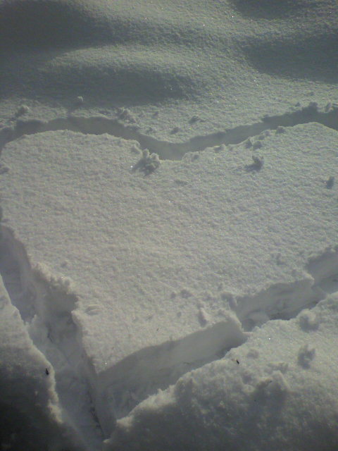 雪のハート