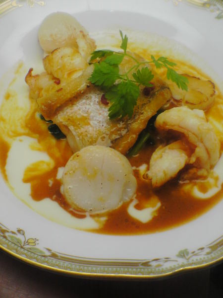 本日の肉料理と魚料理