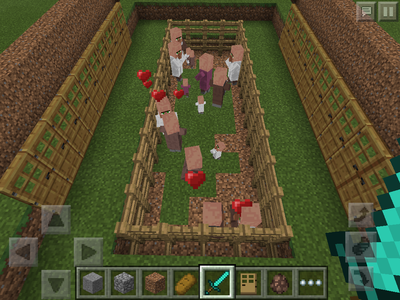 Minecraftpe 村人の繁殖人数とドアの数とアイアンゴーレムのスポーン