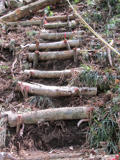 登山道の整備作業をしました