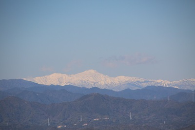 暖冬・快晴・御岳遠望