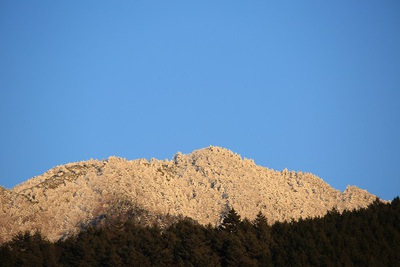雪景色の山
