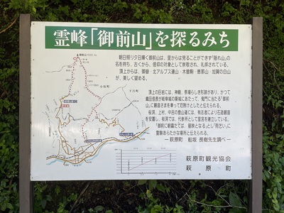 登山道の案内標示を移動しました
