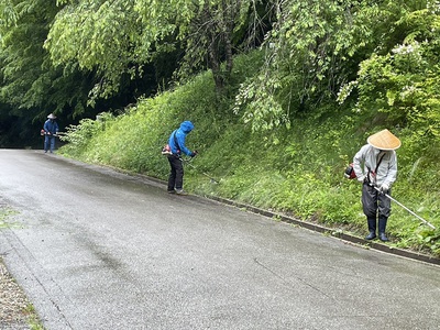 水洞平駐車場の草刈り・総会を行いました