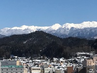 ホテルから眺める北アルプス 2022/03/11 16:39:00