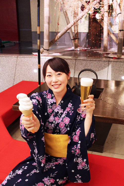 生ビール 女子