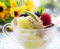 ﾒﾛﾝのﾁｰｽﾞﾑｰｽﾊﾟﾌｪ　夏のスイーツ♪7･8月カフェフェア