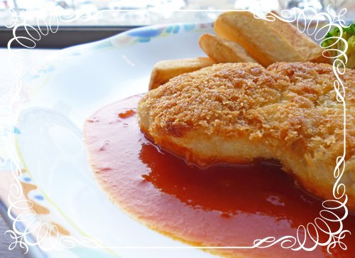 ❤ヒメランチ❤　カフェドパリ風♪チキンカツレツ　今日のﾗﾝﾁ 5月8日