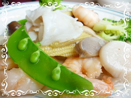  海の幸の塩味炒め