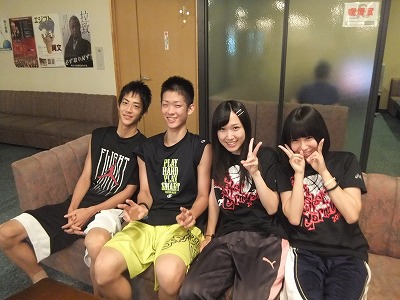 藤島高校バスケット部　代表4人