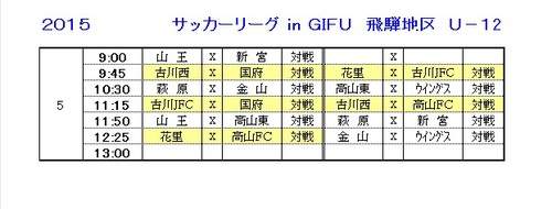 リーグ戦第５節訂正版