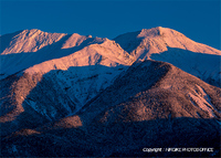 御嶽山からのご来光 ＆ 夕陽に染まる御嶽山 を撮影 2023/01/14 09:46:13