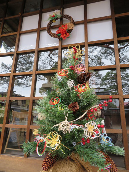 水引で飾る、クリスマス