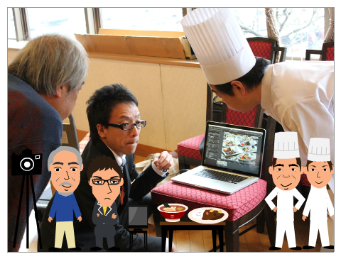 料理写真撮影中　