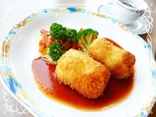 カニクリームコロッケ 今日のﾗﾝﾁ 8月10日