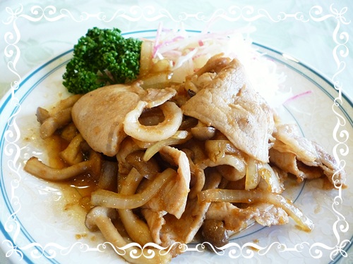 豚肉の生姜焼き 今日のランチ 12月6日