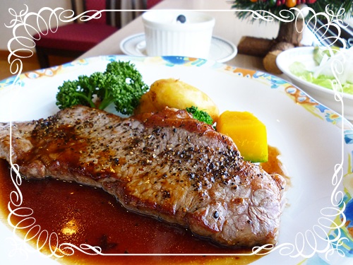 ステーキランチ 赤ワインソース　今日のランチ 5月13日