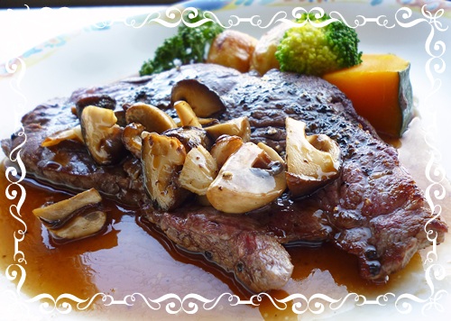 キノコのステーキ♪　今日のランチ 1月28日